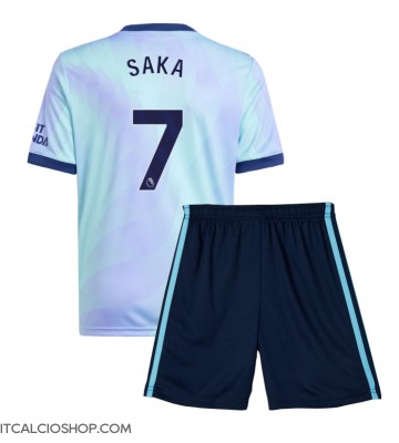 Arsenal Bukayo Saka #7 Terza Maglia Bambino 2024-25 Manica Corta (+ Pantaloni corti)